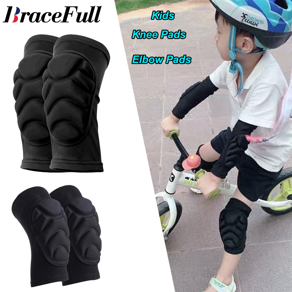 Cycling Protective Gear For Kids - 1 Paar Kinder-Knieschützer und Ellbogenschützer-Set, weiche