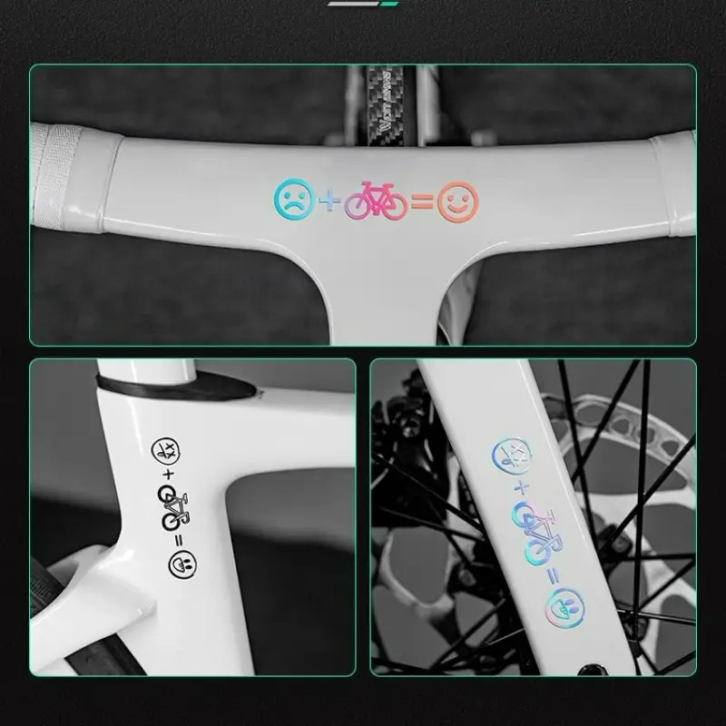 Cycling Gear Sale - 4 Stück Happy Face Fahrradaufkleber Smiley-Aufkleber