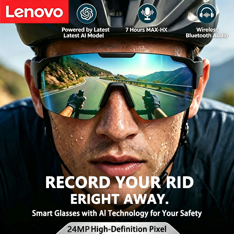 Cycling Glasses - Lenovo 2400W AI Smart Cycling-Brille 8K