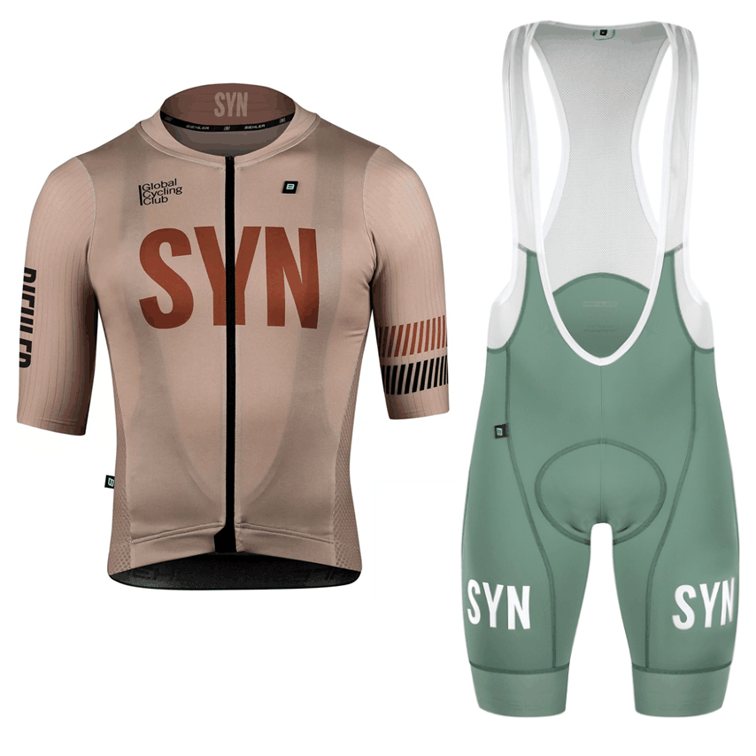 Cycling Gear Sale - Syn braune Fahrrad bekleidung Herren Kurzarm-Rad