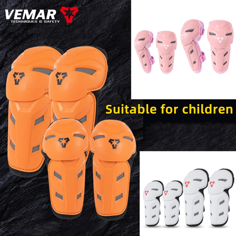 Cycling Protective Gear For Kids - VEMAR Kinder-Offroad-Schutzausrüstung, verstellbarer Ellenbogen- und Knieschutz