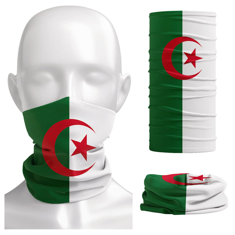 Cycling Headwear - Algerien-Flagge, bedruckt, Bandana, Kopfbedeckung, Reiten, Sturmhaube,