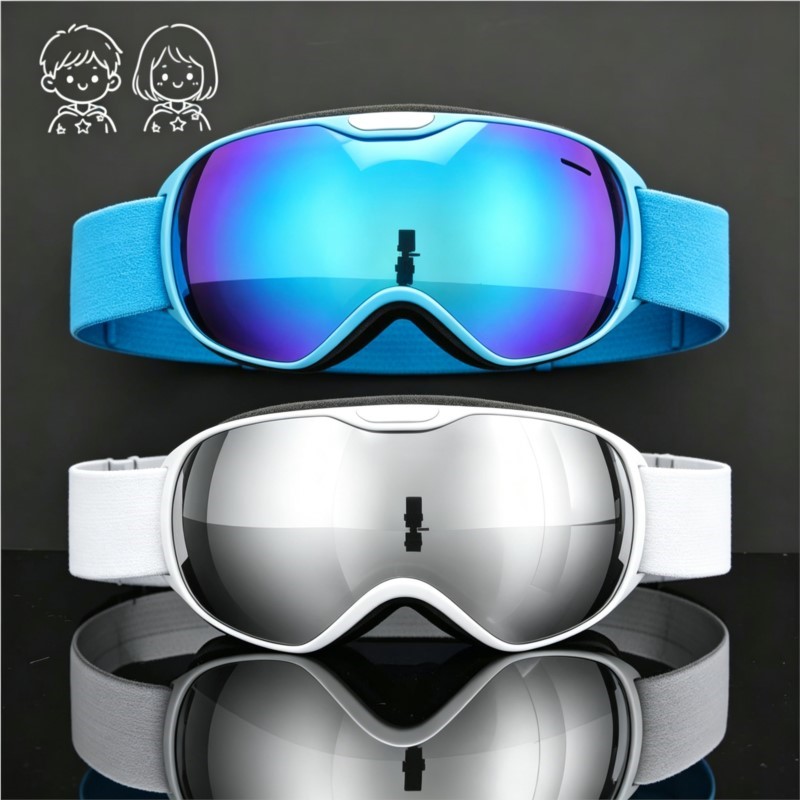 Cycling Protective Gear For Kids - Allwetter-Skibrille für Kinder, winddicht, belüftete HD-Antibeschlag-Linse,